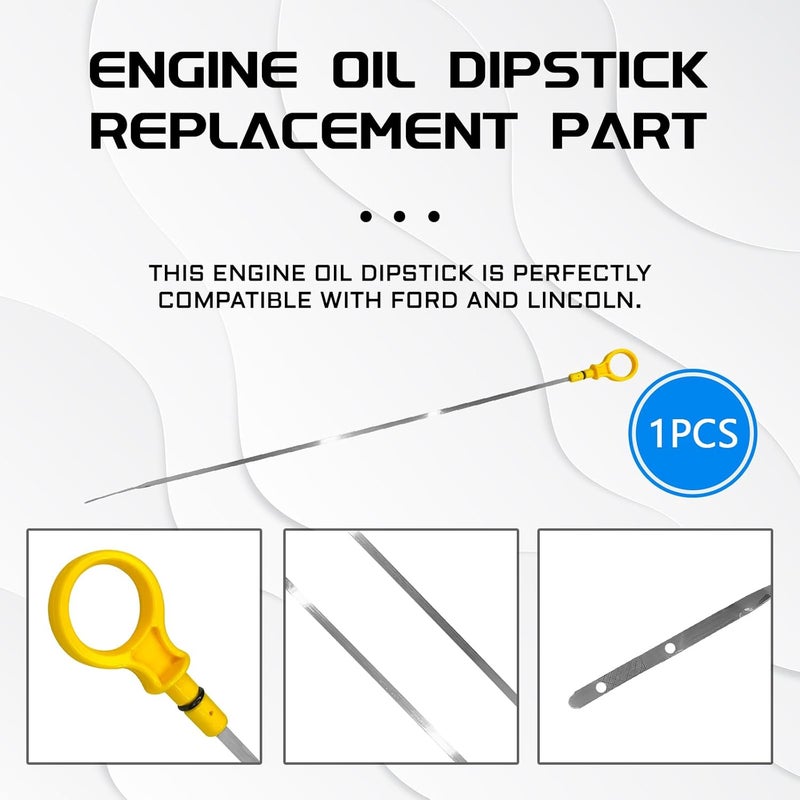 Hirificing Engine Oil Dipstick Replacement CJ5Z-6750-A for Checking Oil Compatible with Ford 2.0L Escape Edge Explorer Focus Fusion Taurus Lincoln 2.0L MKZ Oil Level Dip Stick Double Hole Indicator - Image 3